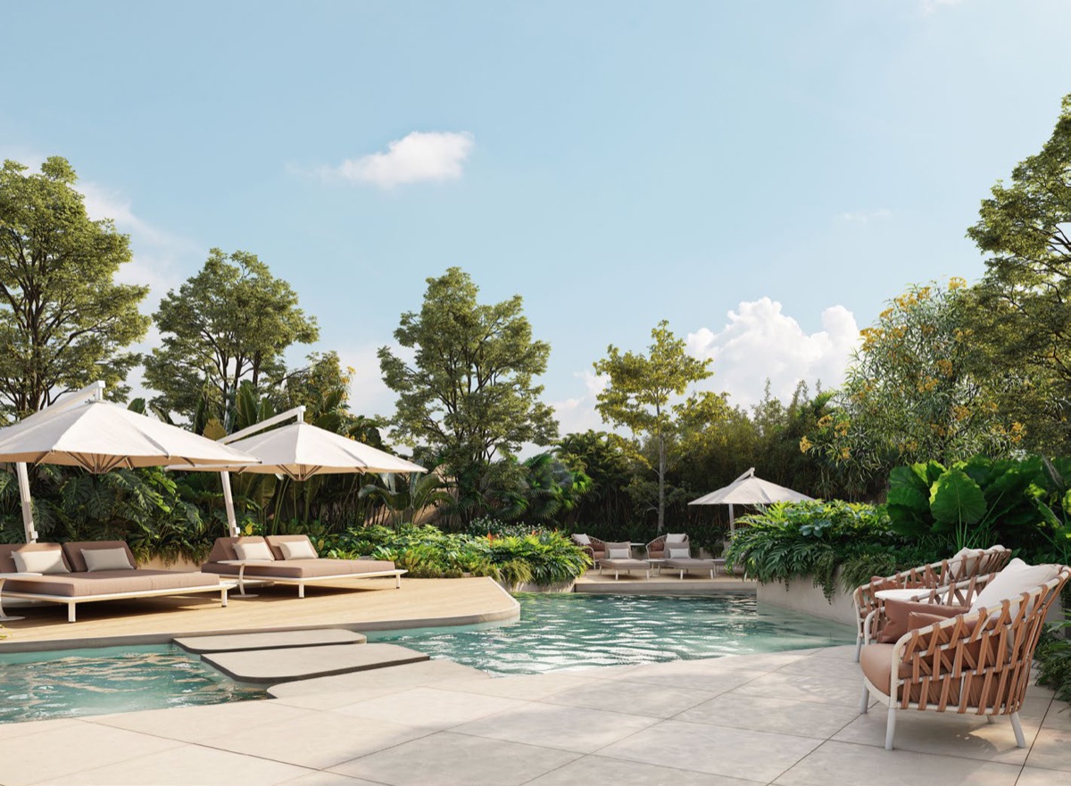 Piscina y jardines