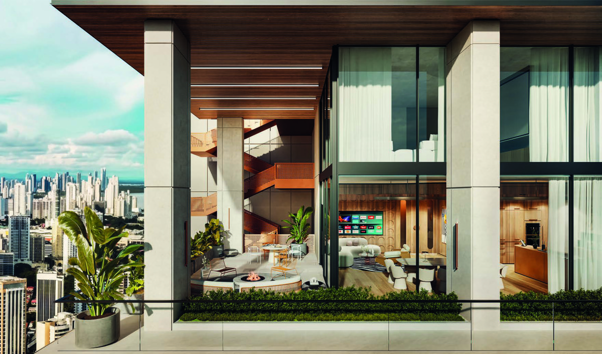 Terraza con vista a la ciudad